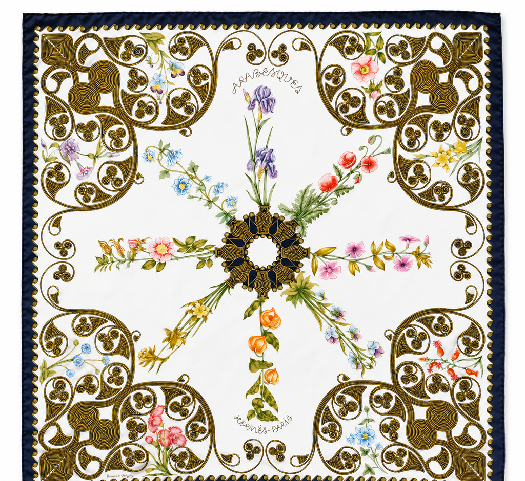 Hermès Arabesques Silk Scarf 90