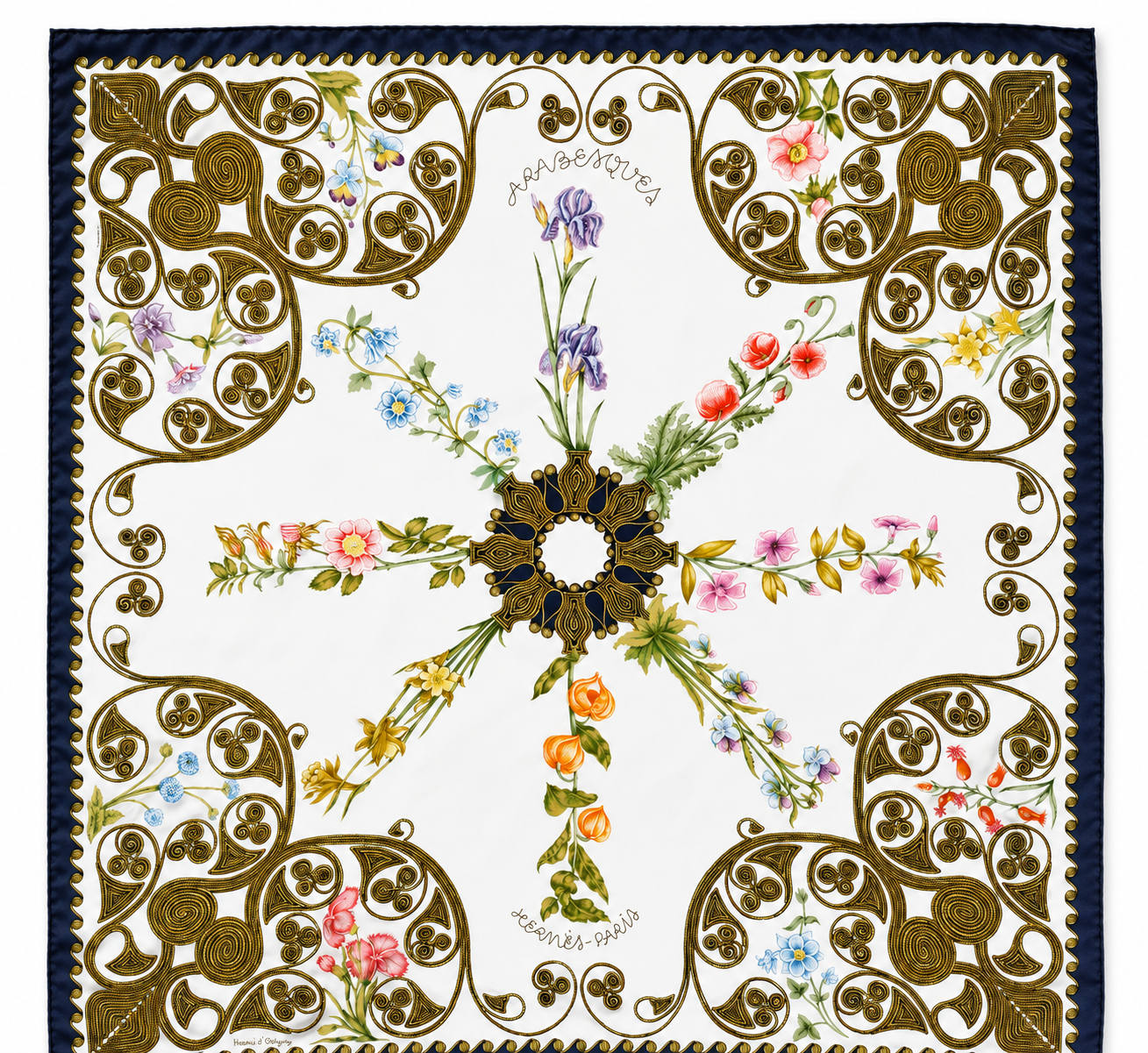 Hermès Arabesques Silk Scarf 90