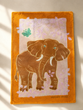 Vintage Hermès Paris Elephants Cotton Terry Towel – 60 × 90 cm – Made in France