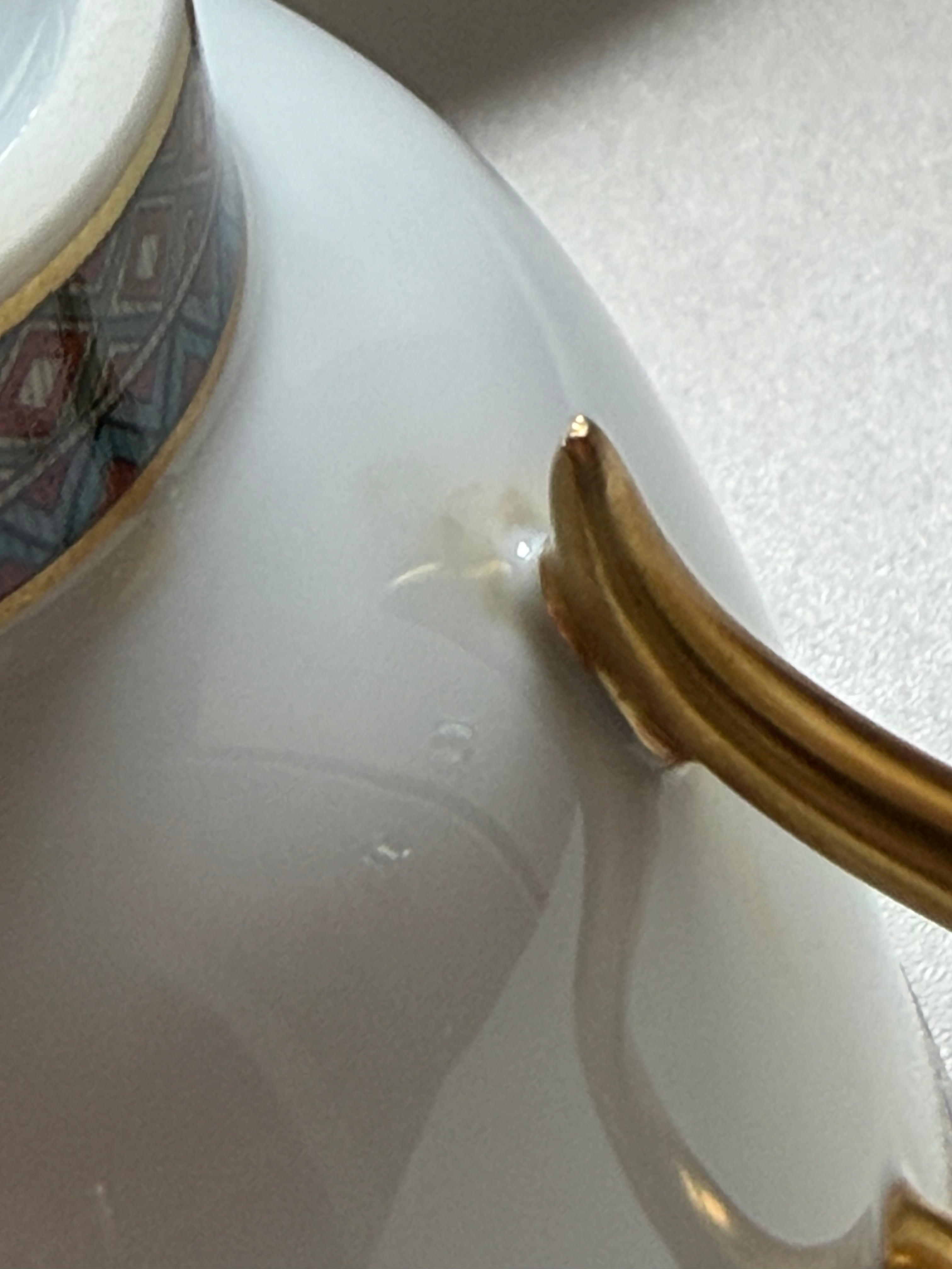 Hermès Cheval d’Orient Porcelain Tea Cup & Two Saucers – Original Box