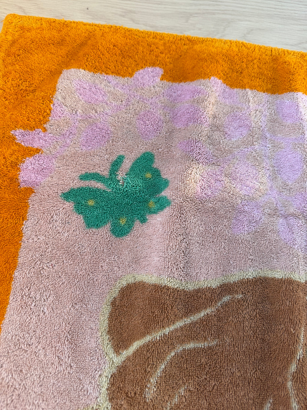 Vintage Hermès Paris Elephants Cotton Terry Towel – 60 × 90 cm – Made in France