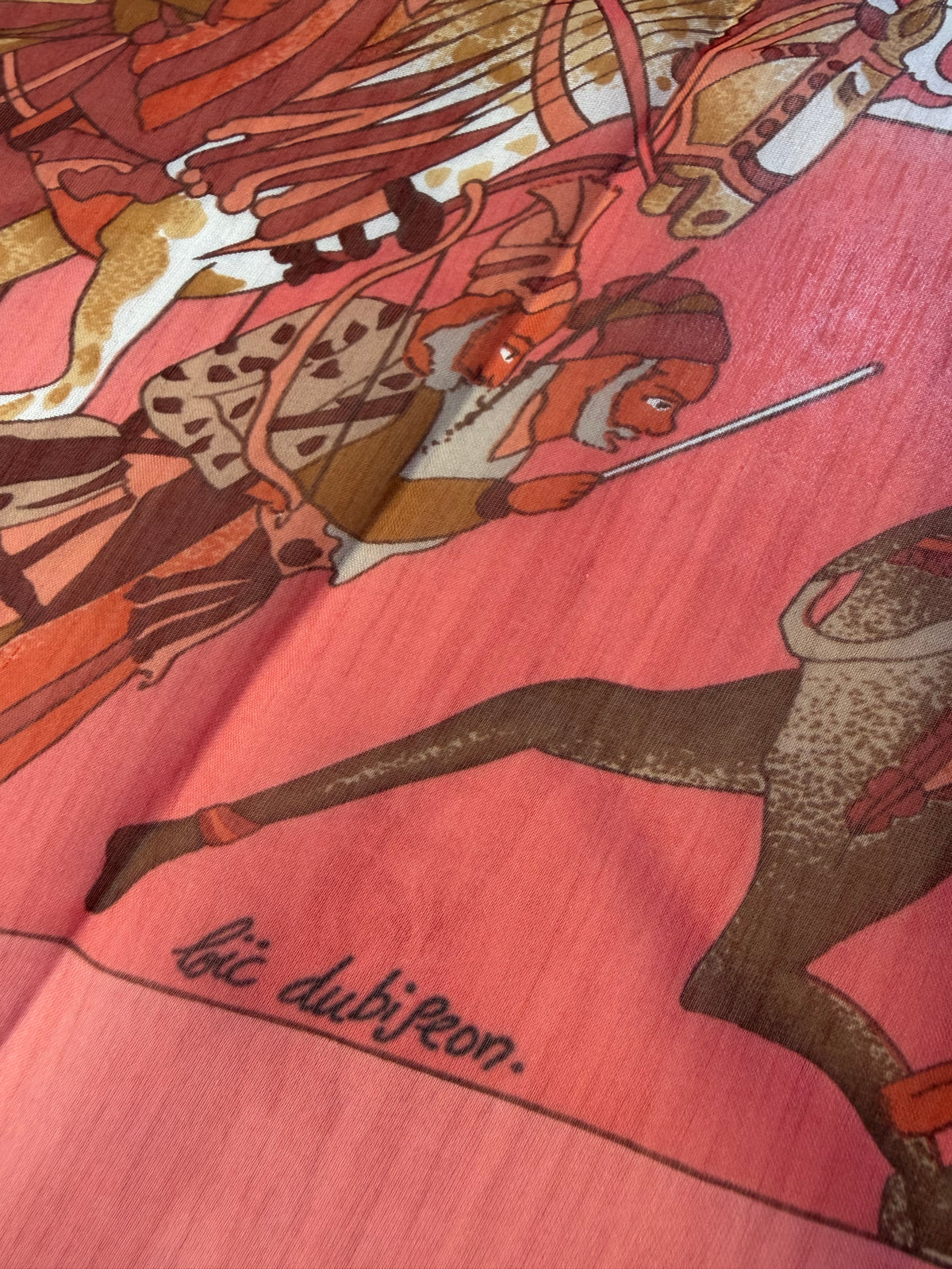 Hermès Fantaisies Indiennes Mousseline GM 140 by Loïc Dubigeon – Vintage Silk Chiffon Shawl
