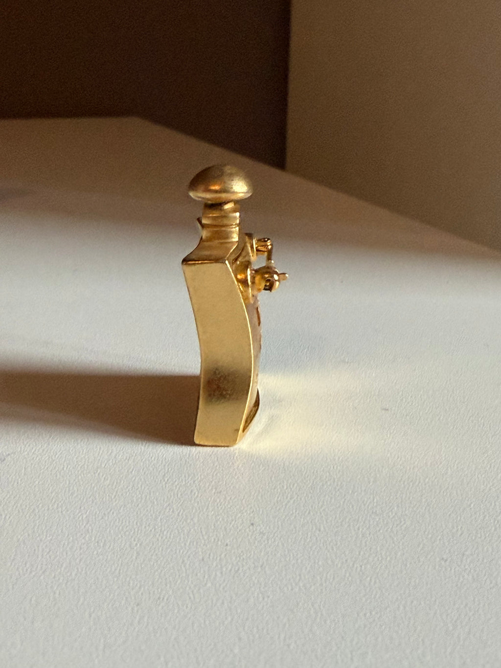 Vintage Hermès 24 Faubourg Perfume Bottle Brooch – Gold Tone – Rare Collector’s Piece