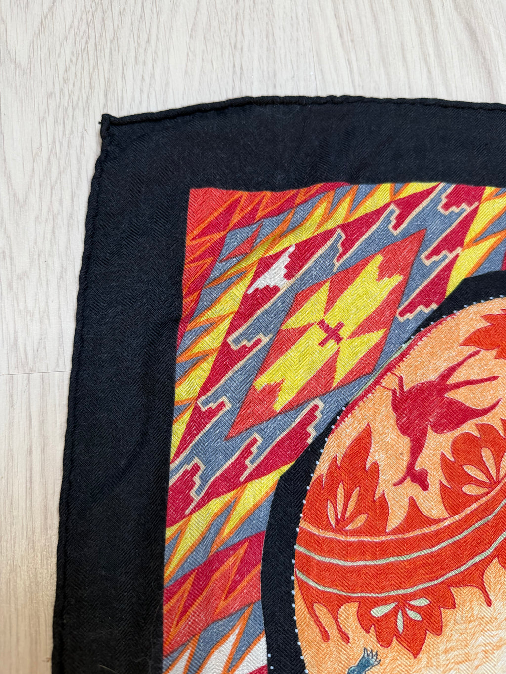 Hermès Les Danses des Indiens Cashmere Silk Shawl 140 – Kermit Oliver – Vintage