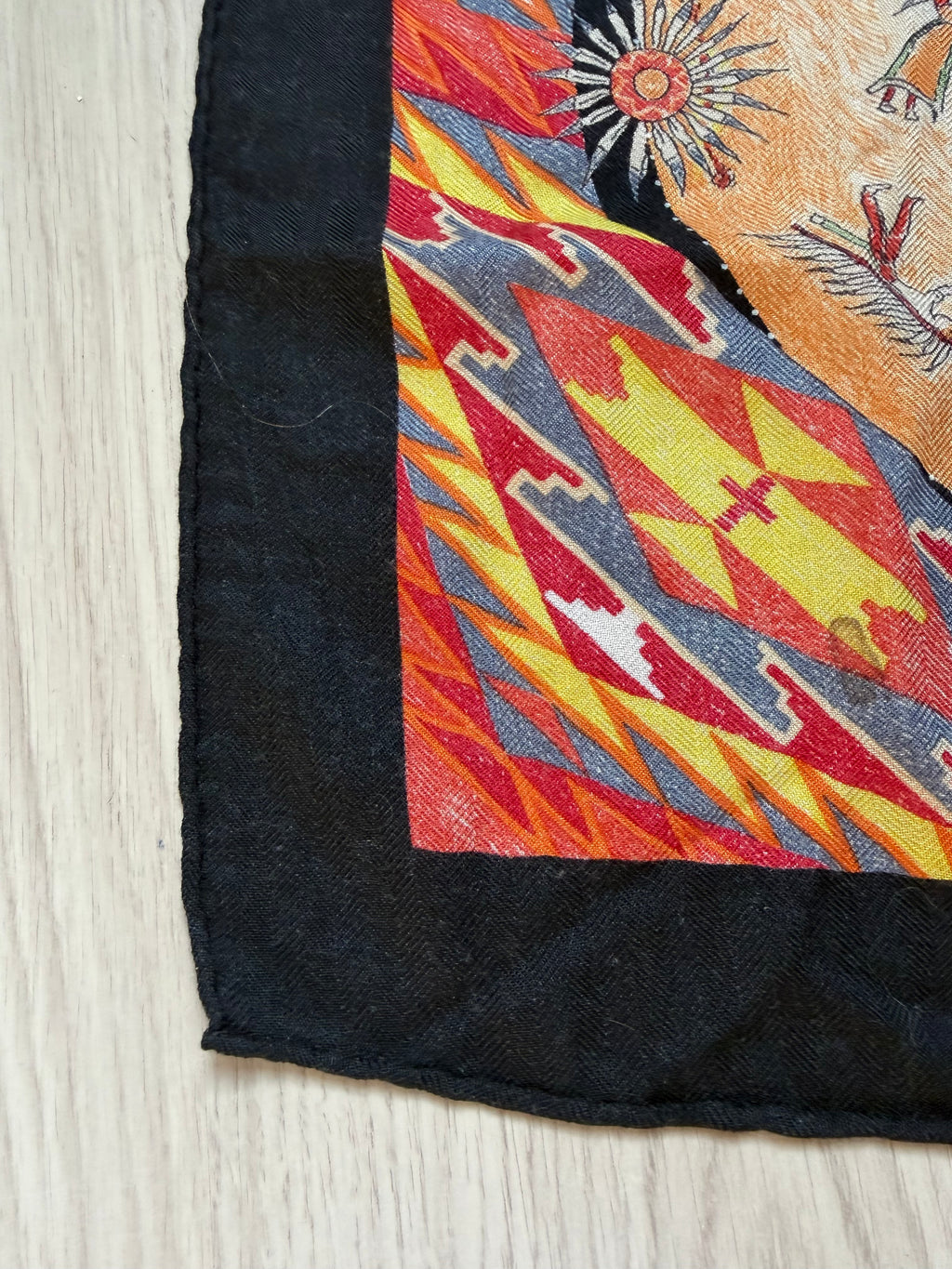 Hermès Les Danses des Indiens Cashmere Silk Shawl 140 – Kermit Oliver – Vintage