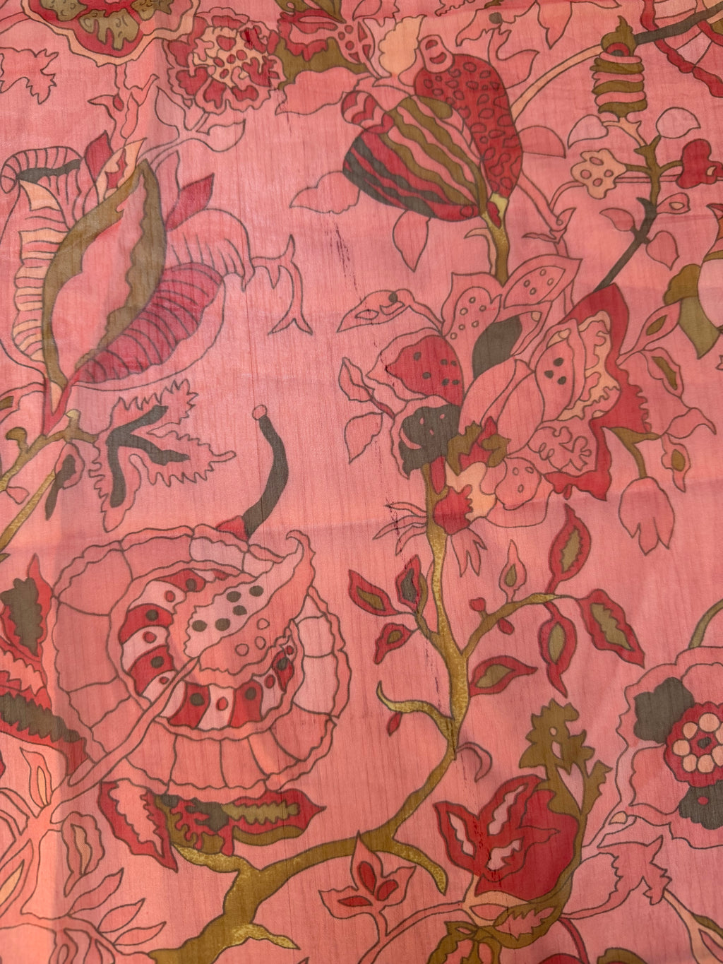 Hermès Fantaisies Indiennes Mousseline GM 140 by Loïc Dubigeon – Vintage Silk Chiffon Shawl