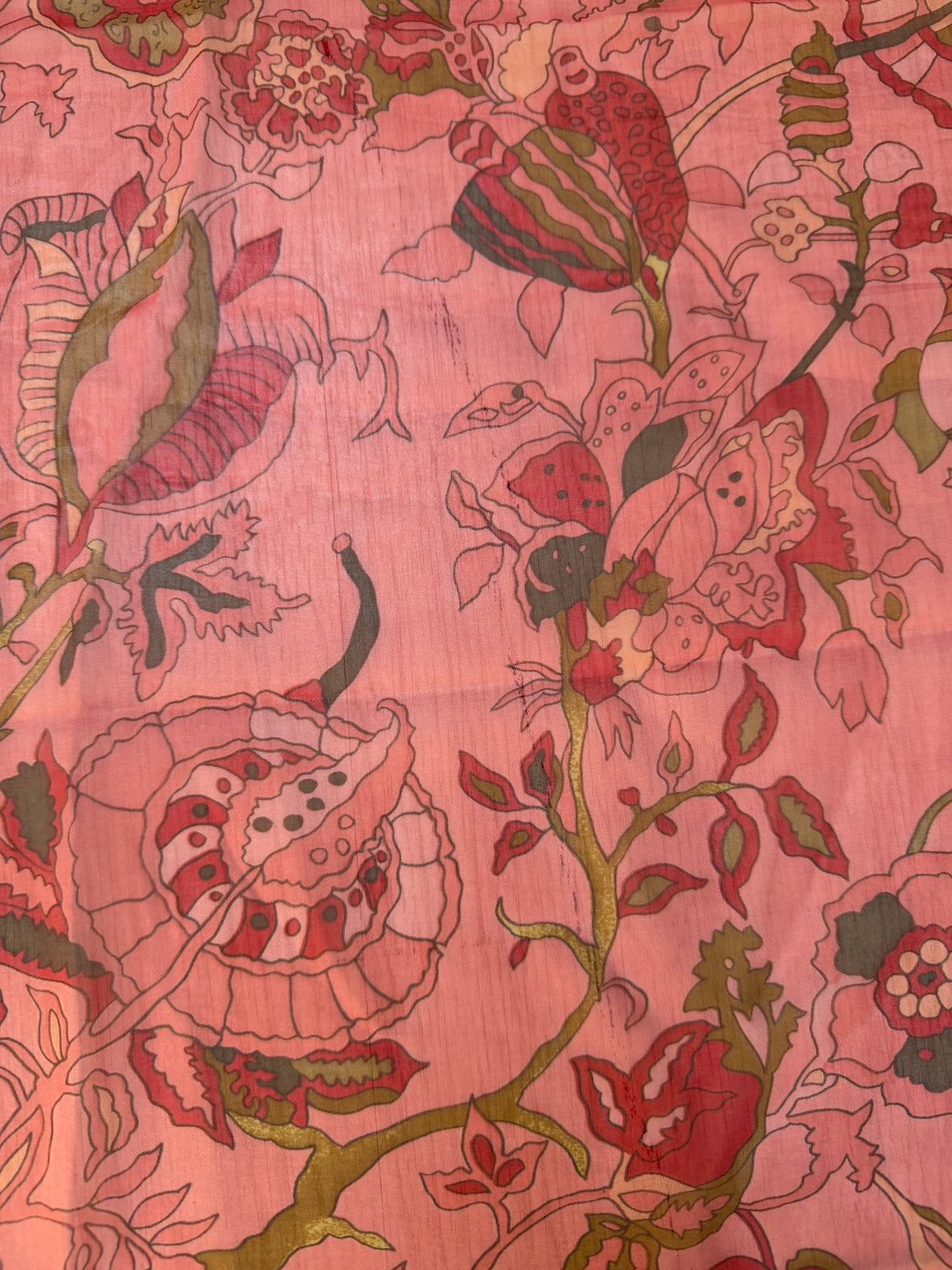 Hermès Fantaisies Indiennes Mousseline GM 140 by Loïc Dubigeon – Vintage Silk Chiffon Shawl