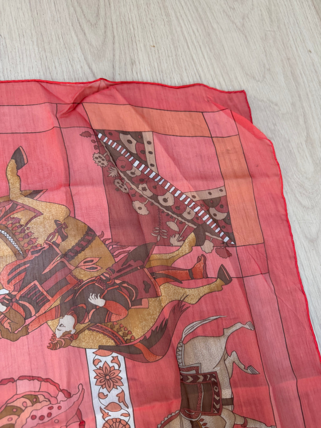 Hermès Fantaisies Indiennes Mousseline GM 140 by Loïc Dubigeon – Vintage Silk Chiffon Shawl