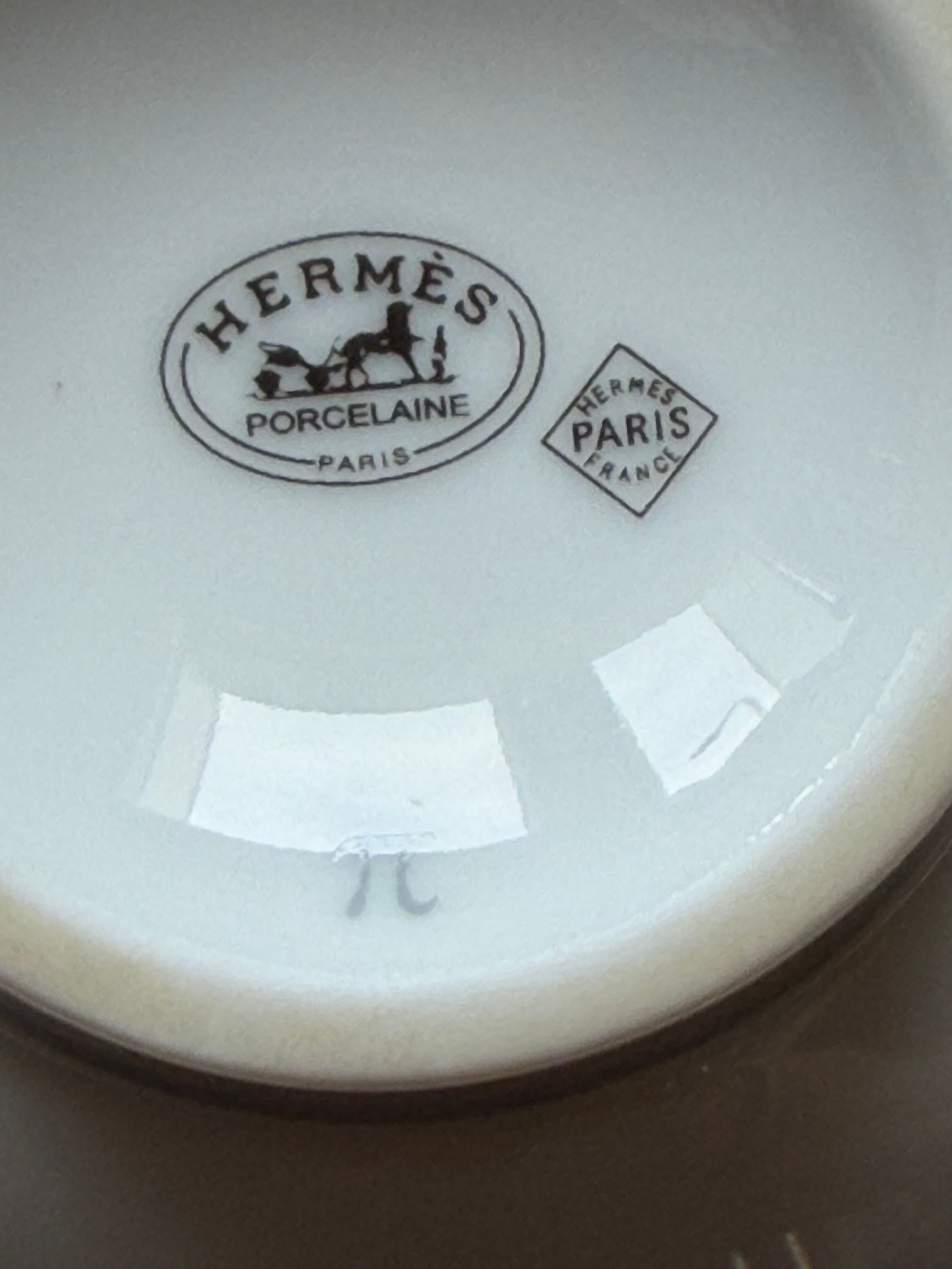 Hermès Cheval d’Orient Porcelain Tea Cup & Two Saucers – Original Box