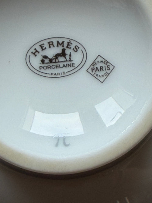Hermès Cheval d’Orient Porcelain Tea Cup & Two Saucers – Original Box
