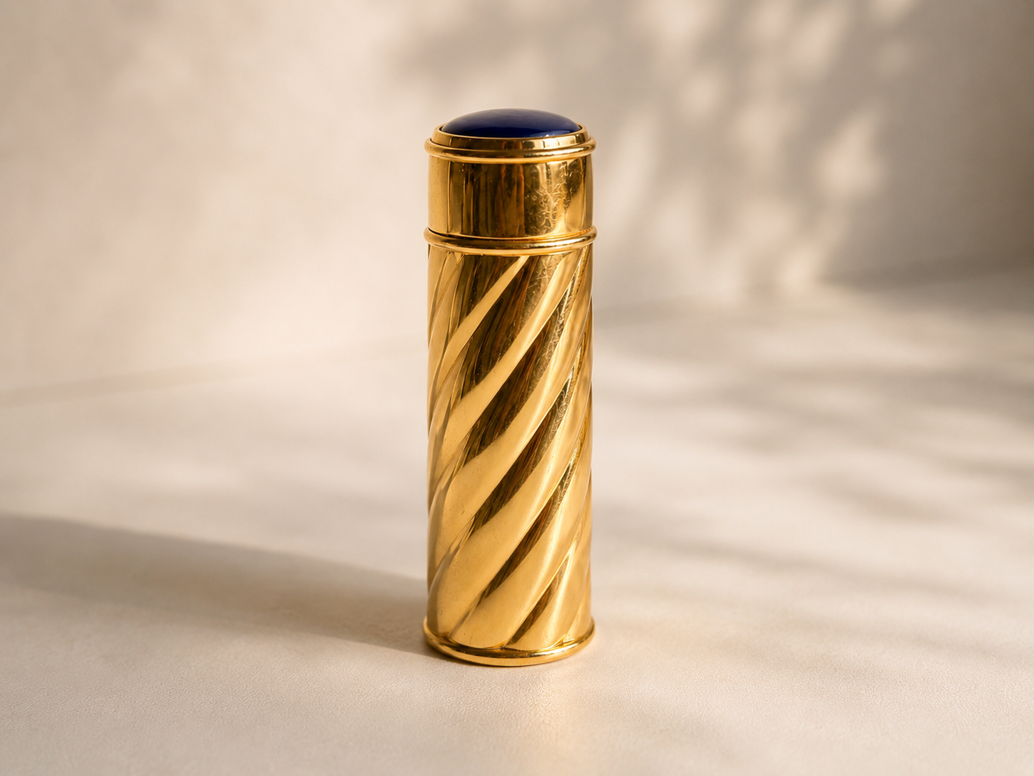 Boucheron Paris Vintage Gold-Tone Perfume Atomizer – Blue Cabochon