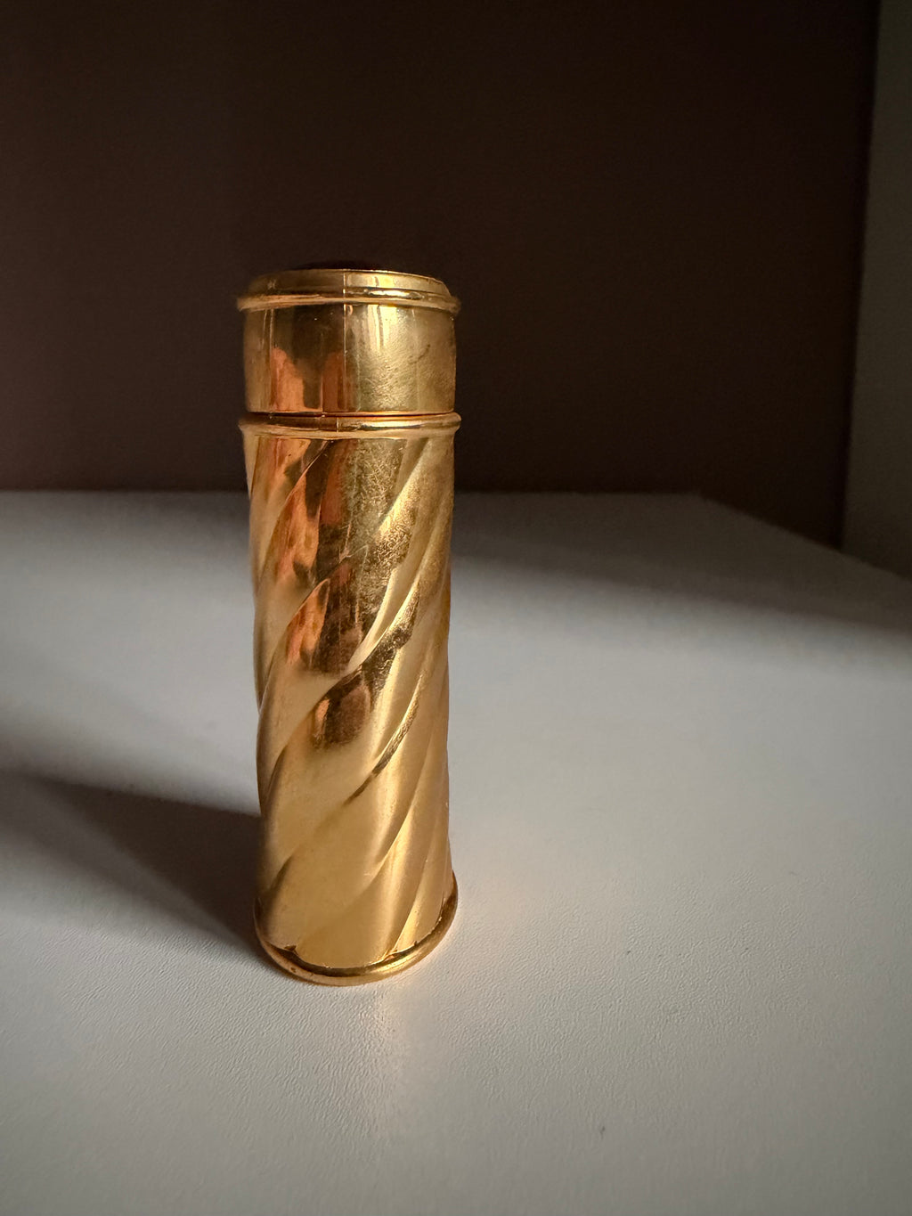 Boucheron Paris Vintage Gold-Tone Perfume Atomizer – Blue Cabochon