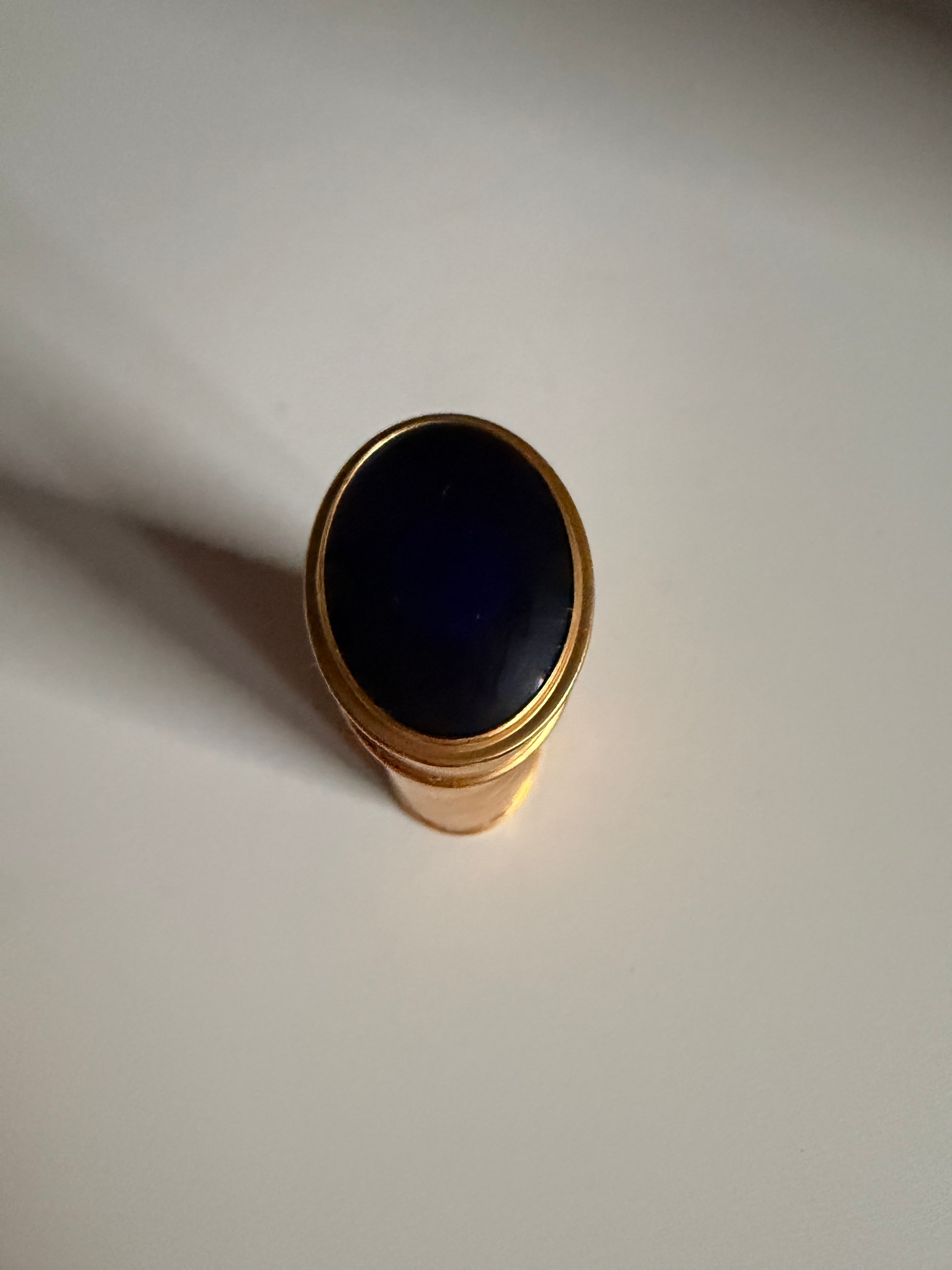 Boucheron Paris Vintage Gold-Tone Perfume Atomizer – Blue Cabochon