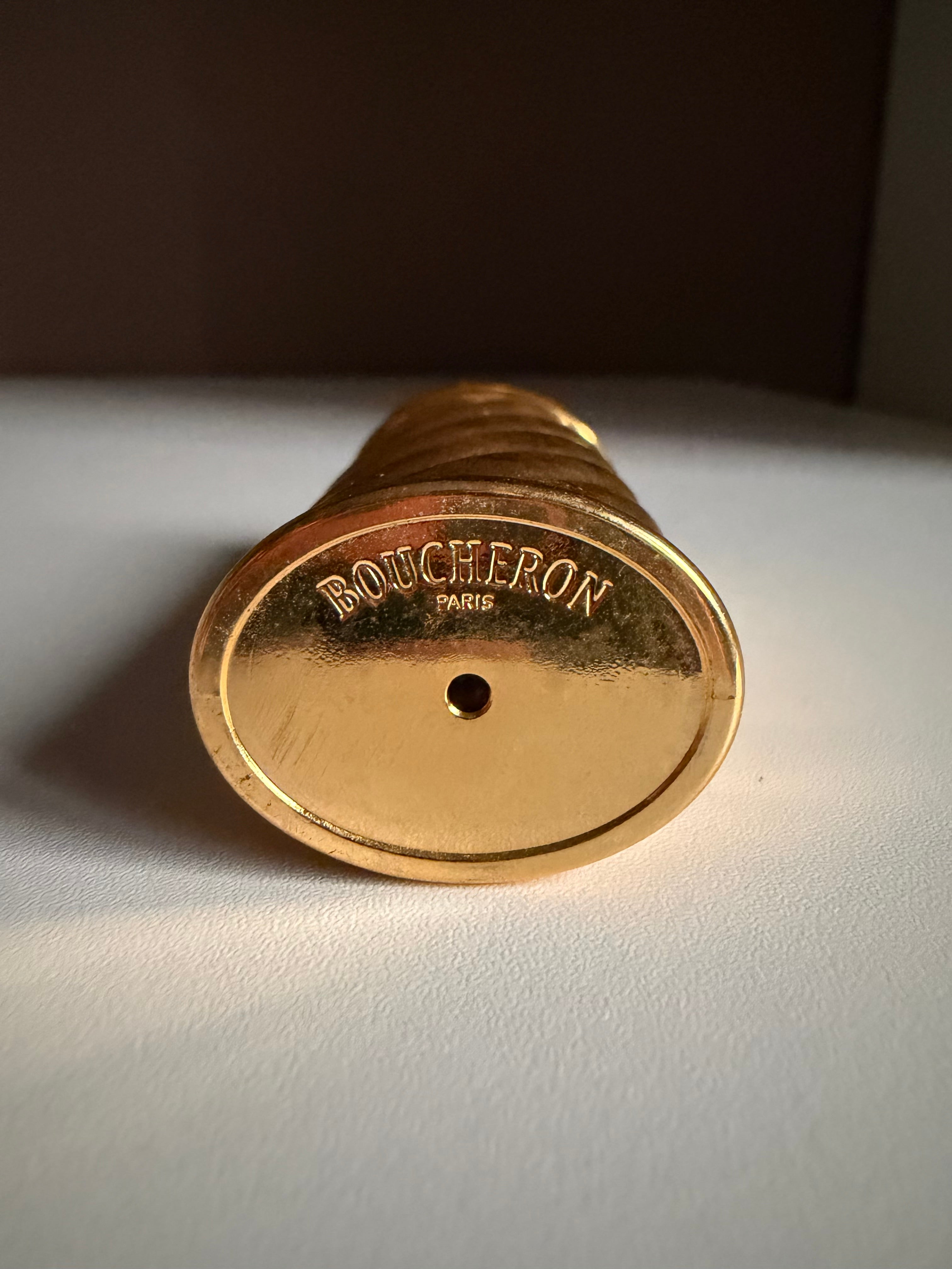 Boucheron Paris Vintage Gold-Tone Perfume Atomizer – Blue Cabochon