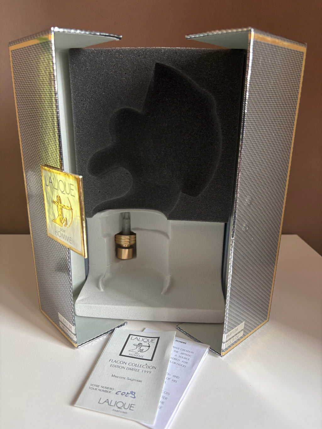 Lalique pour Homme Mascotte Sagittaire Limited Edition Crystal Perfume Flacon – 1999