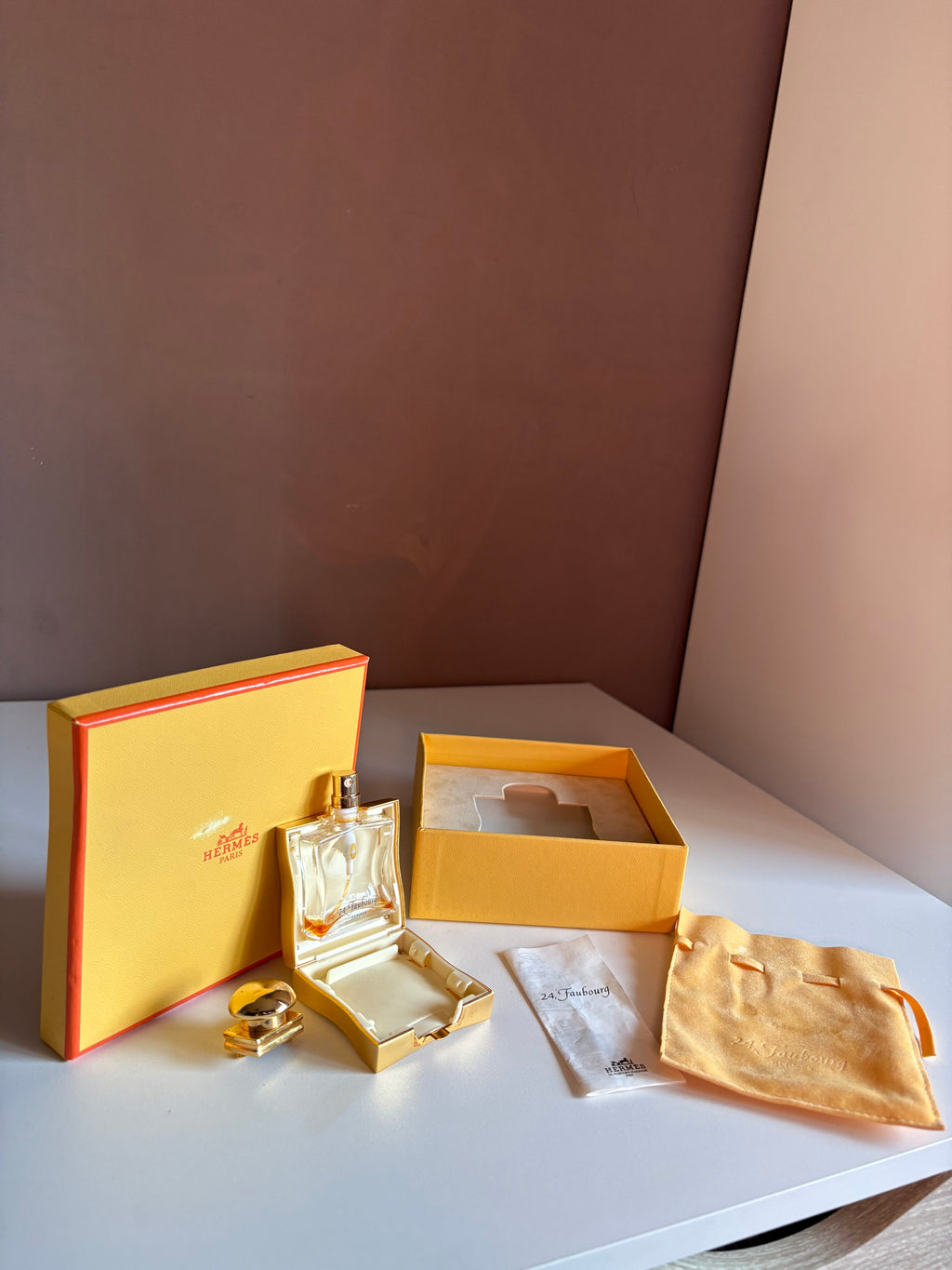 Vintage Hermès 24 Faubourg – Empty Bottle Deluxe Purse Collector Set