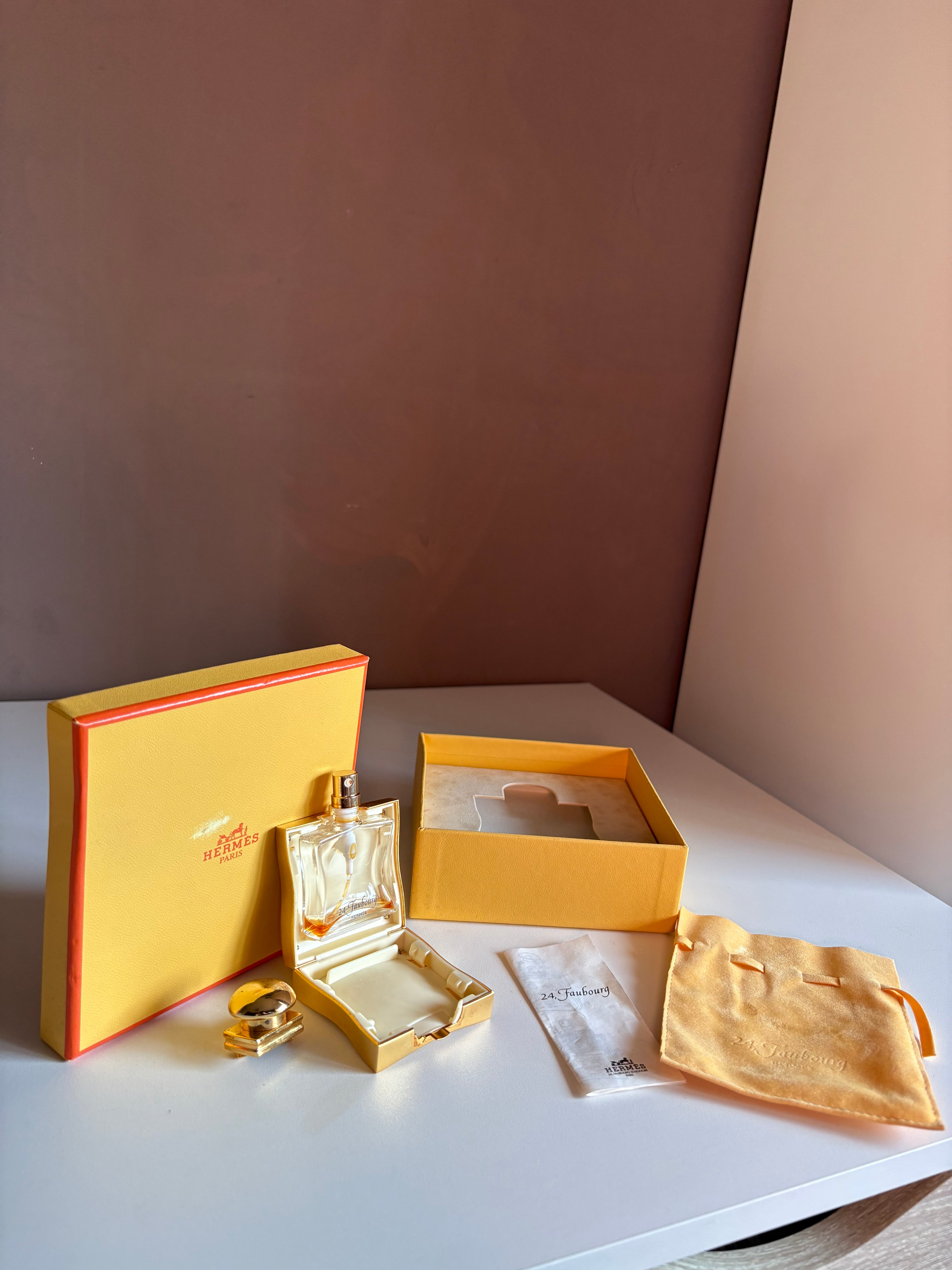 Vintage Hermès 24 Faubourg – Empty Bottle Deluxe Purse Collector Set