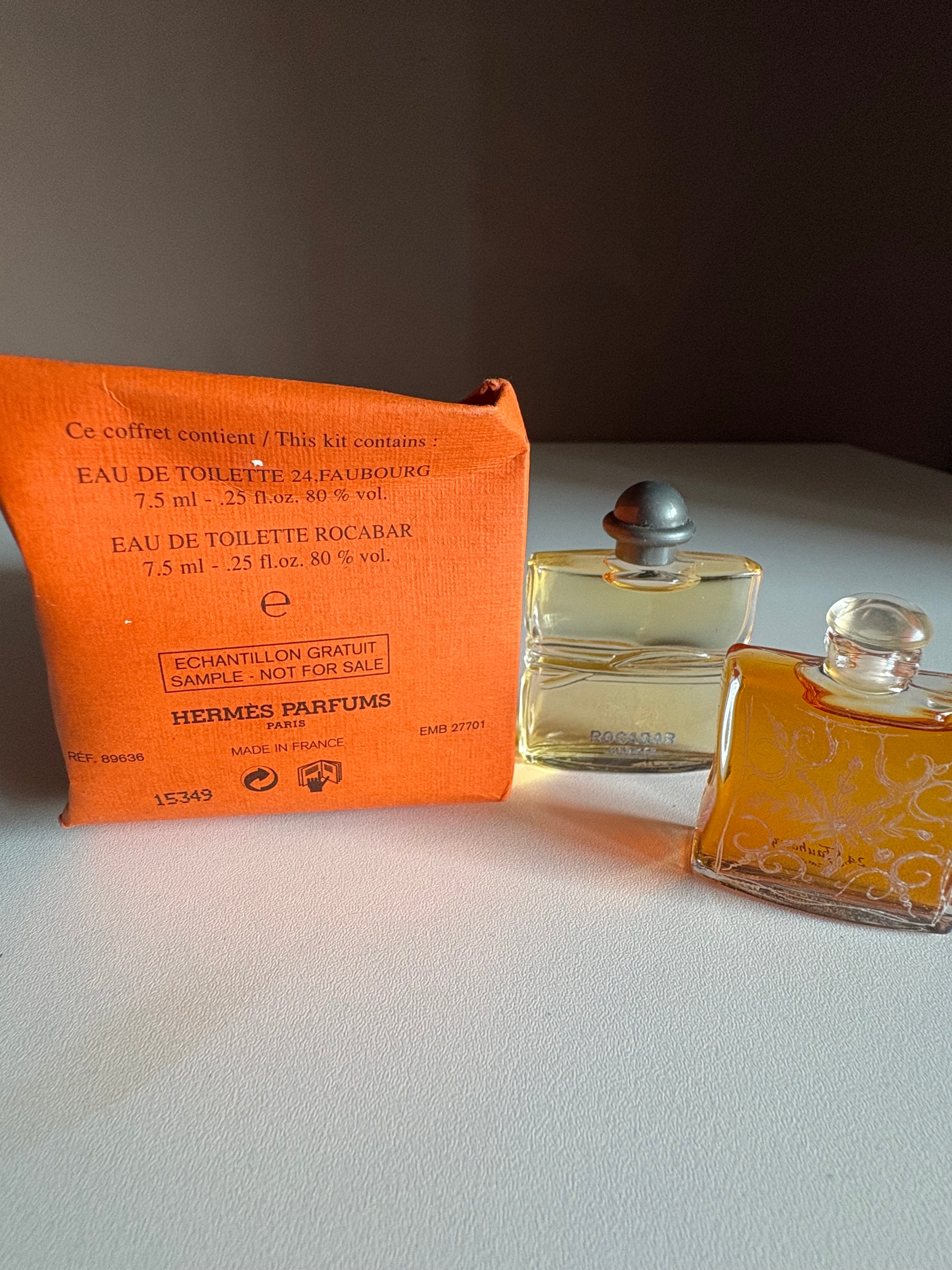 Vintage Hermès 24 Faubourg & Rocabar 2 x unopened 7.5ml Sample Set