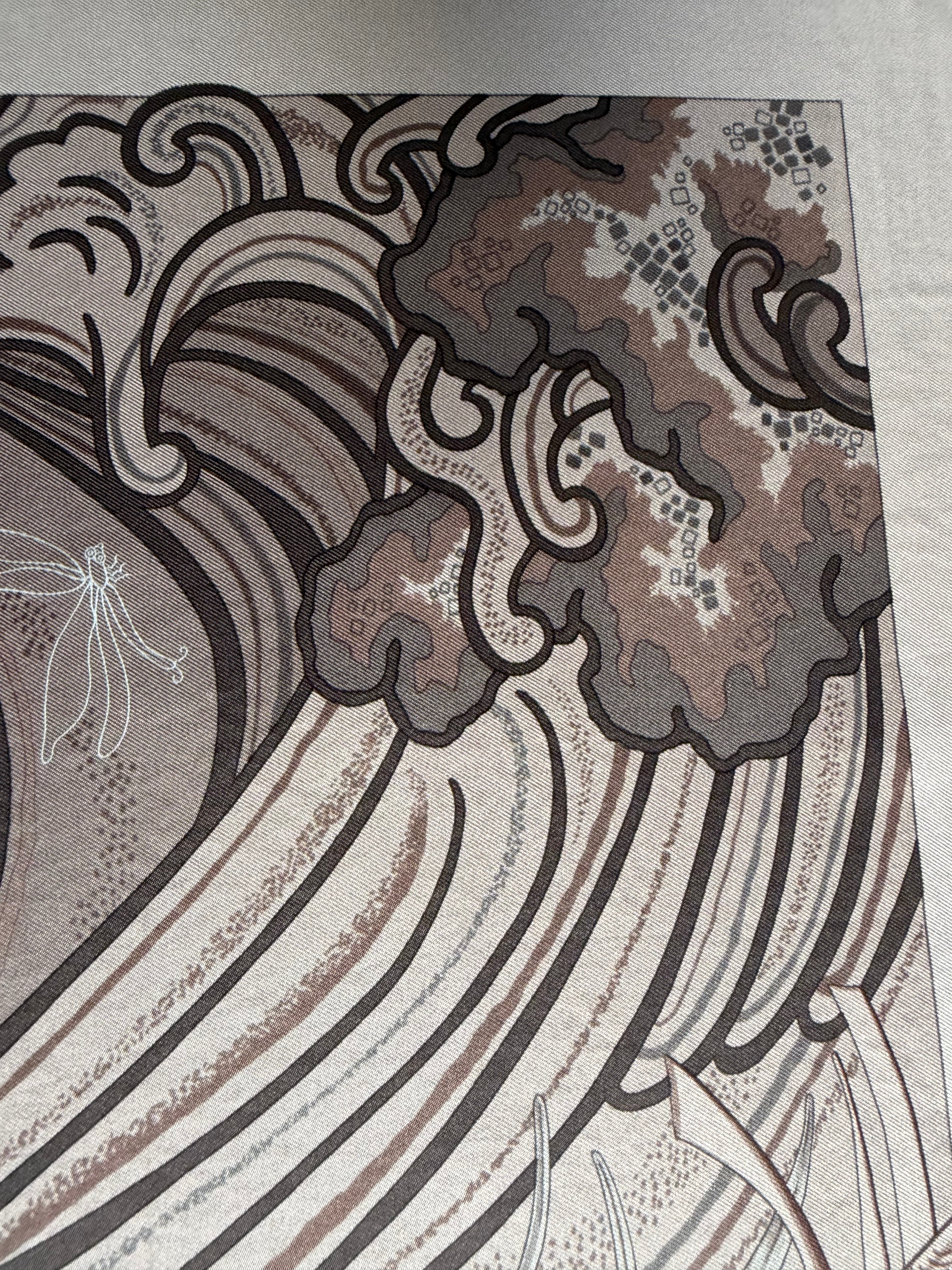 Hermès À Contre-Courant Silk Scarf 90