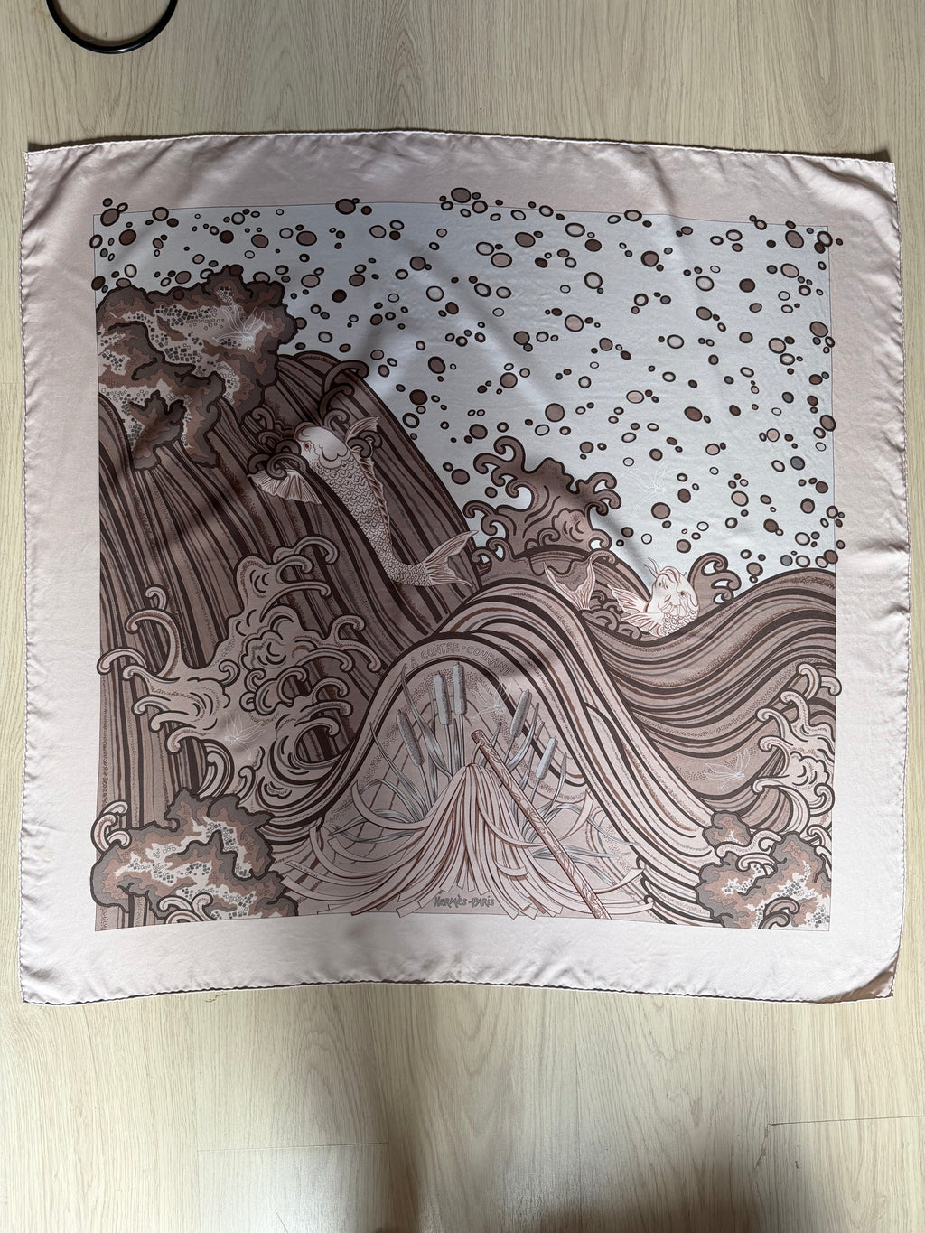Hermès À Contre-Courant Silk Scarf 90