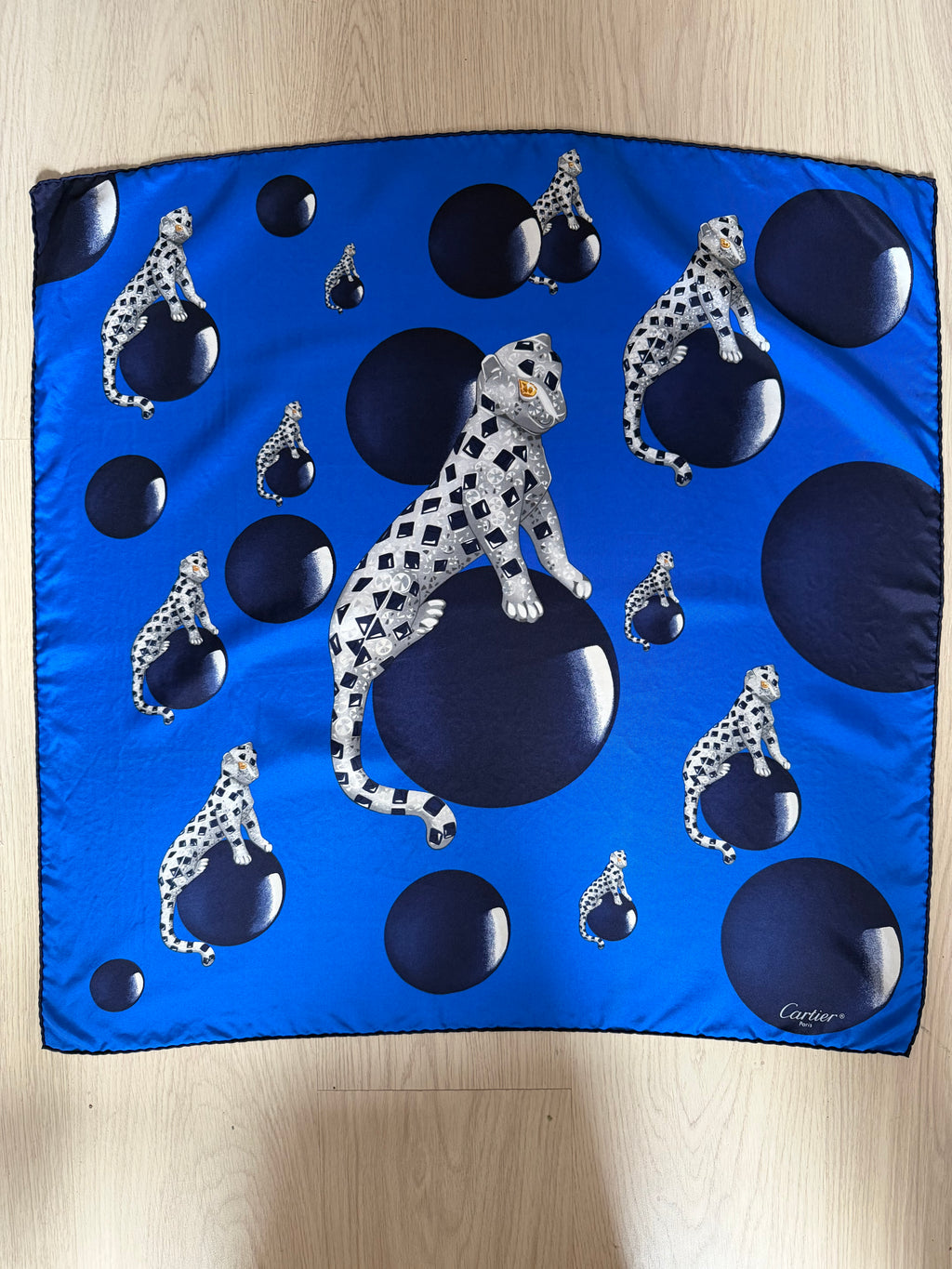 Cartier Paris Panthère Silk Scarf 90