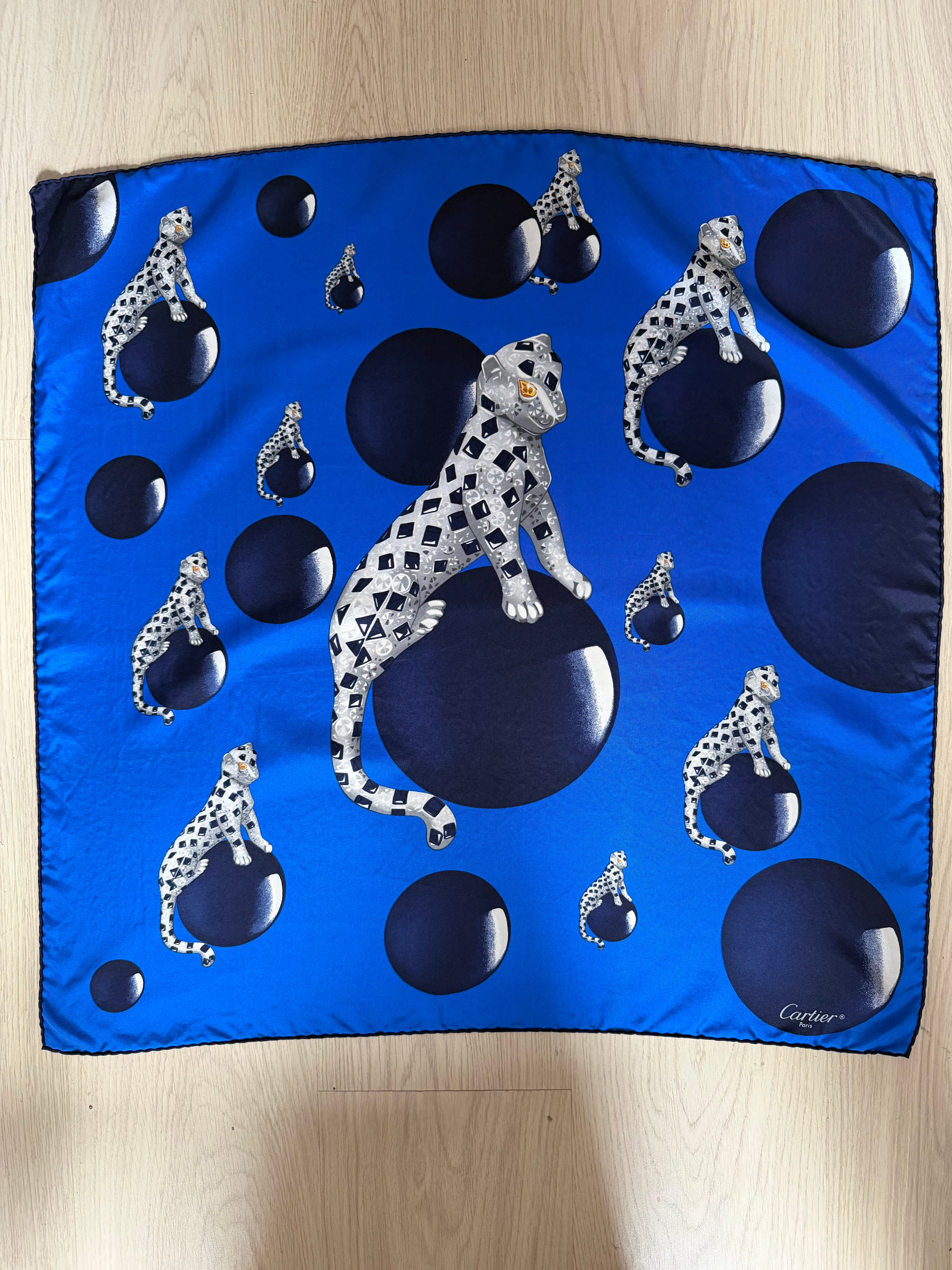 Cartier Paris Panthère Silk Scarf 90