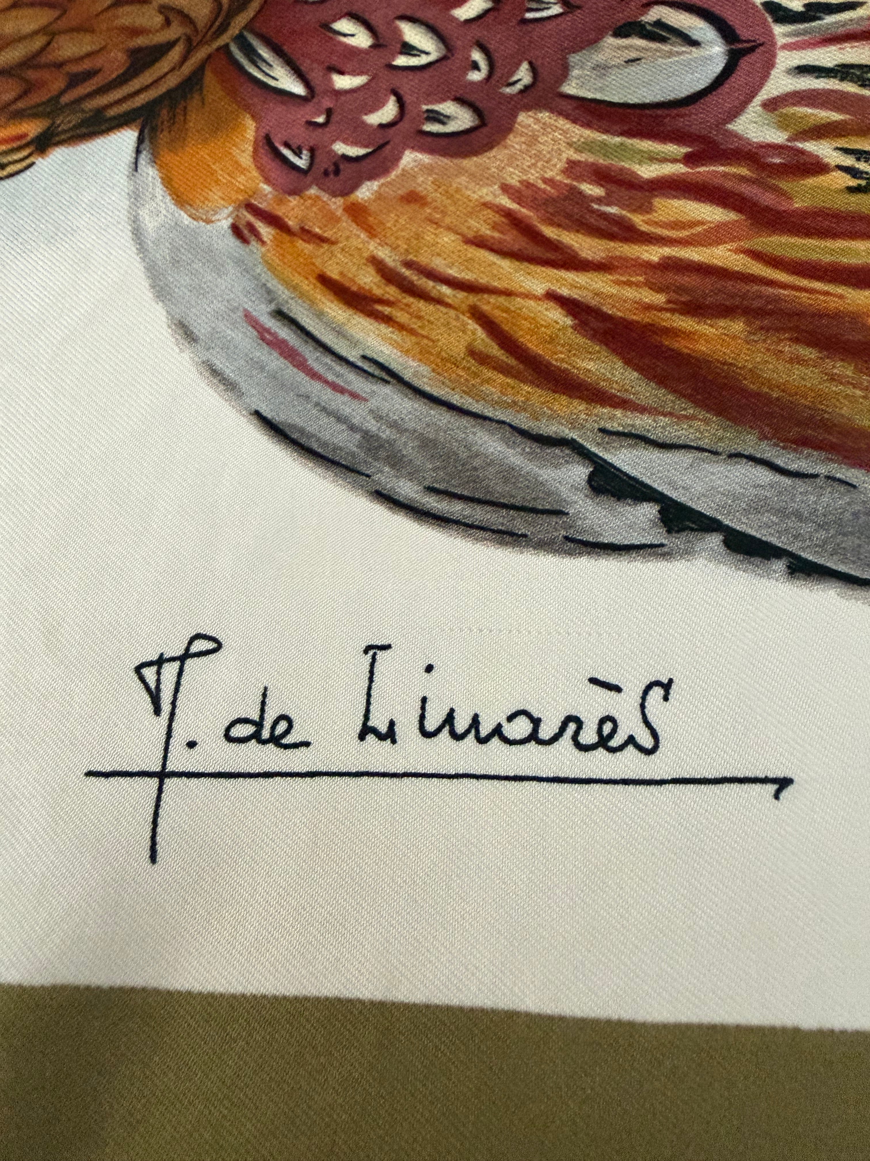 Hermès Gibiers Silk Scarf 90